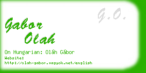 gabor olah business card